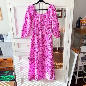 Lilly Pulitzer Lakira Cotton Maxi Dress Mulberry Wild Ride Print Small LIKE NEW